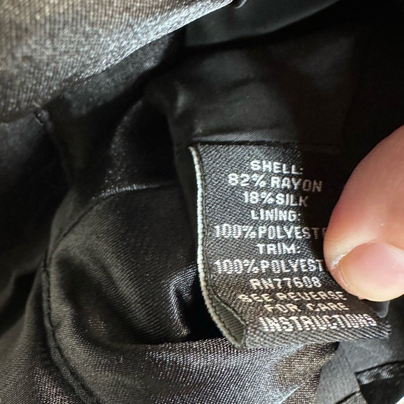 J Peterman Black Velvet Bolero Jacket - Picture 5 of 6